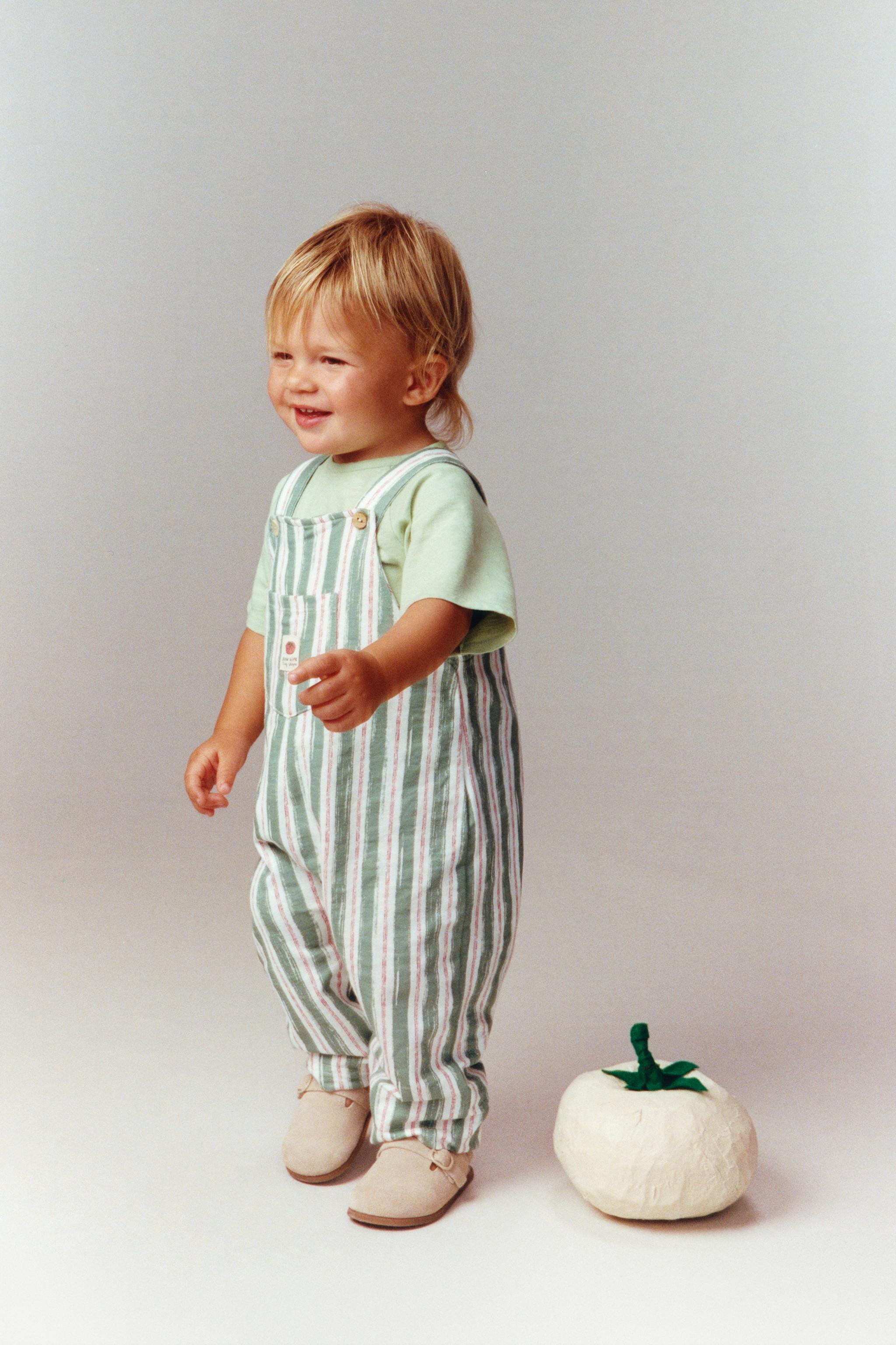 STRIPED FLEECE OVERALLS | Zara US