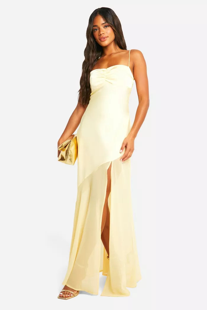 Satin And Chiffon Mix Maxi Dress | Boohoo.com (UK & IE)