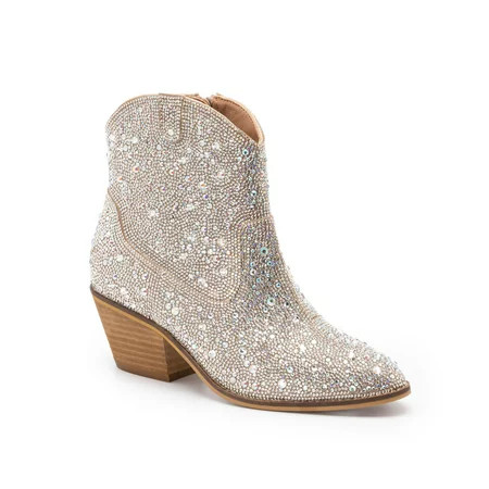 Hey Girl by Corkys Shine Bright Rhinestone Boots (8 Clear Rhinestones) | Walmart (US)