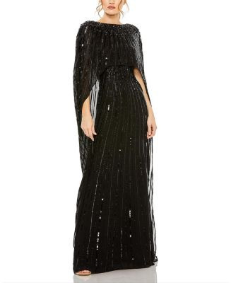 Mac Duggal Embellished Column Cape Gown  | Bloomingdale's EDITORIAL Wedding Season Mother of the ... | Bloomingdale's (US)