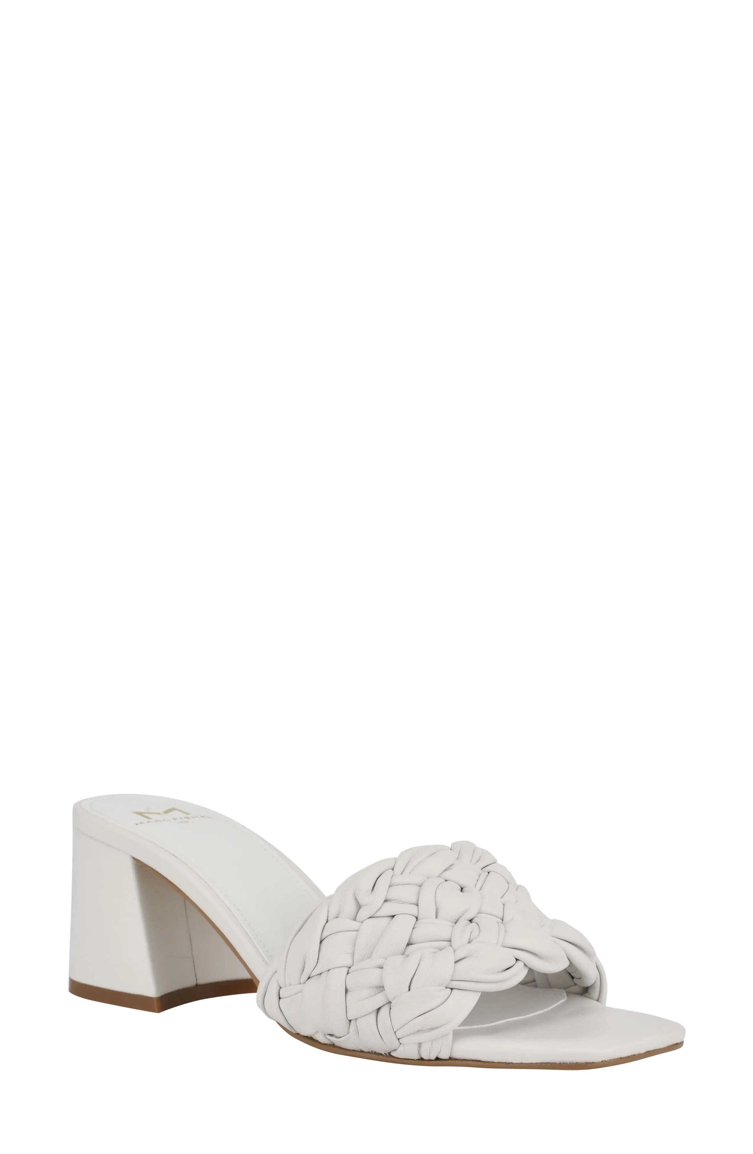 Women's Marc Fisher Ltd Nahea Slide Sandal, Size 8 M - White | Nordstrom