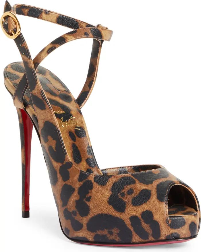 Christian Louboutin Jenlove Ankle Strap Peep Toe Sandal | Nordstrom | Nordstrom