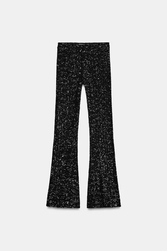 FLARE SEQUIN LEGGINGS | Zara US