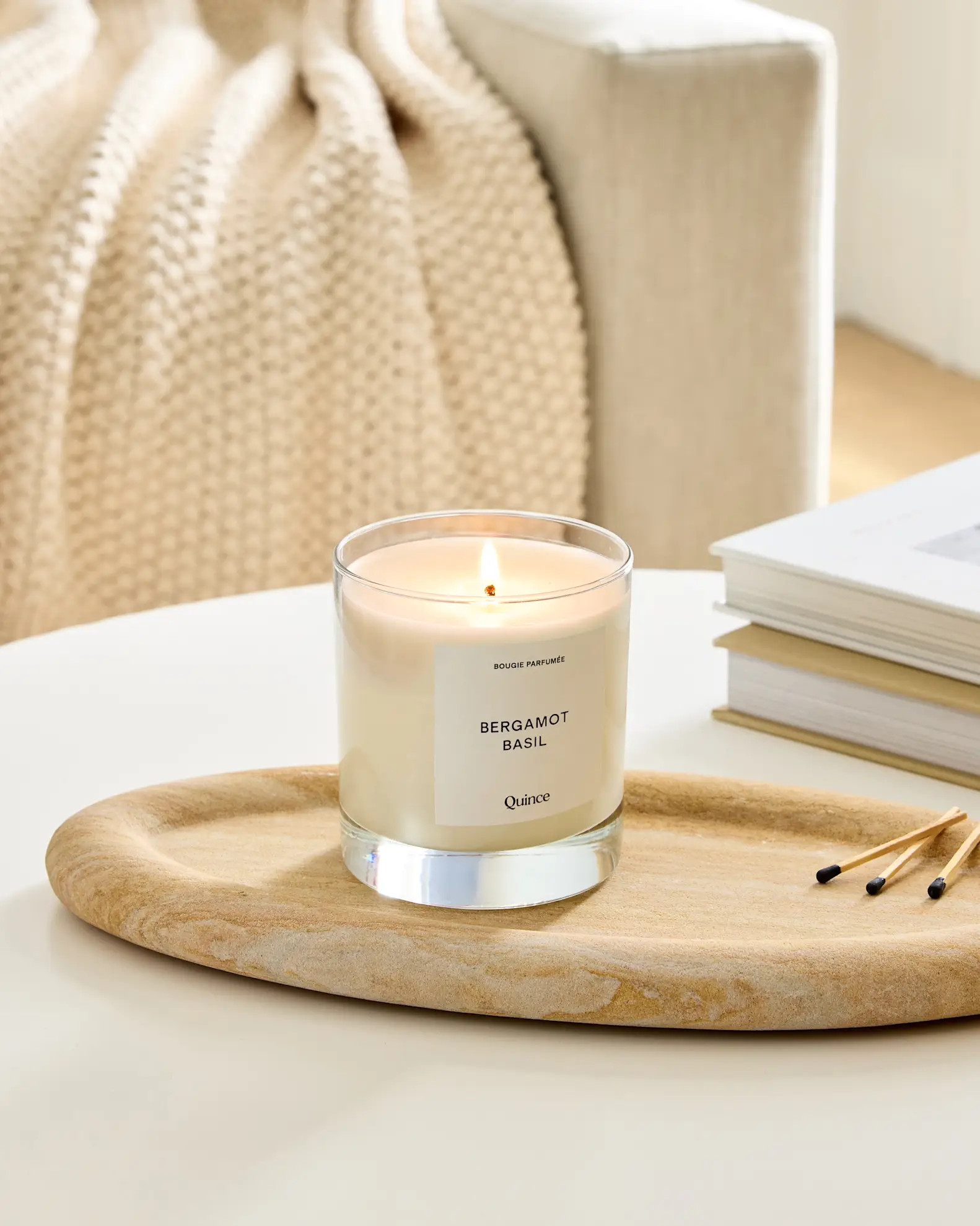 Bergamot Basil Scented Candle | Quince