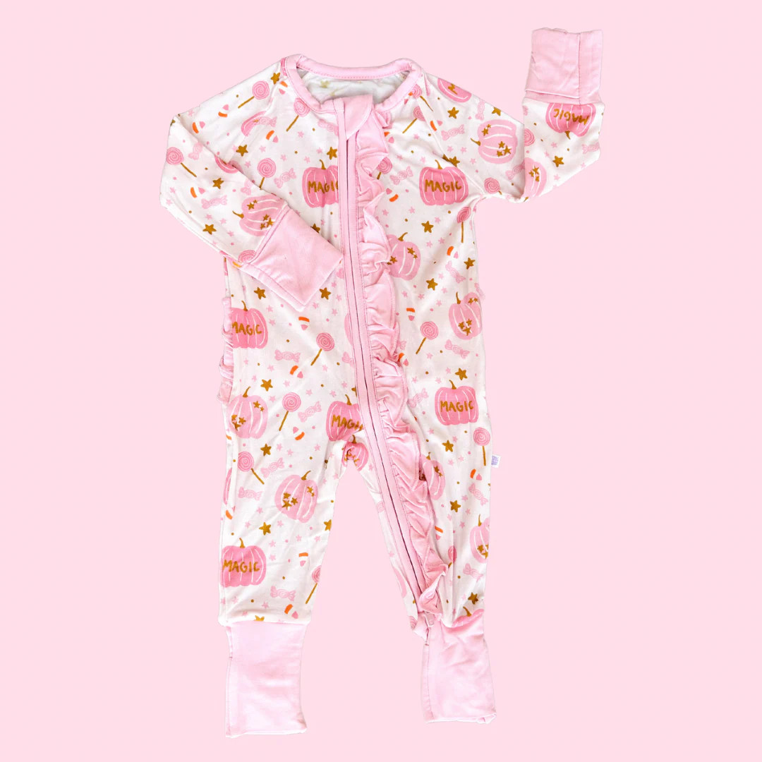 Magical Pumpkin Ruffle Romper | Poppy Kids Co