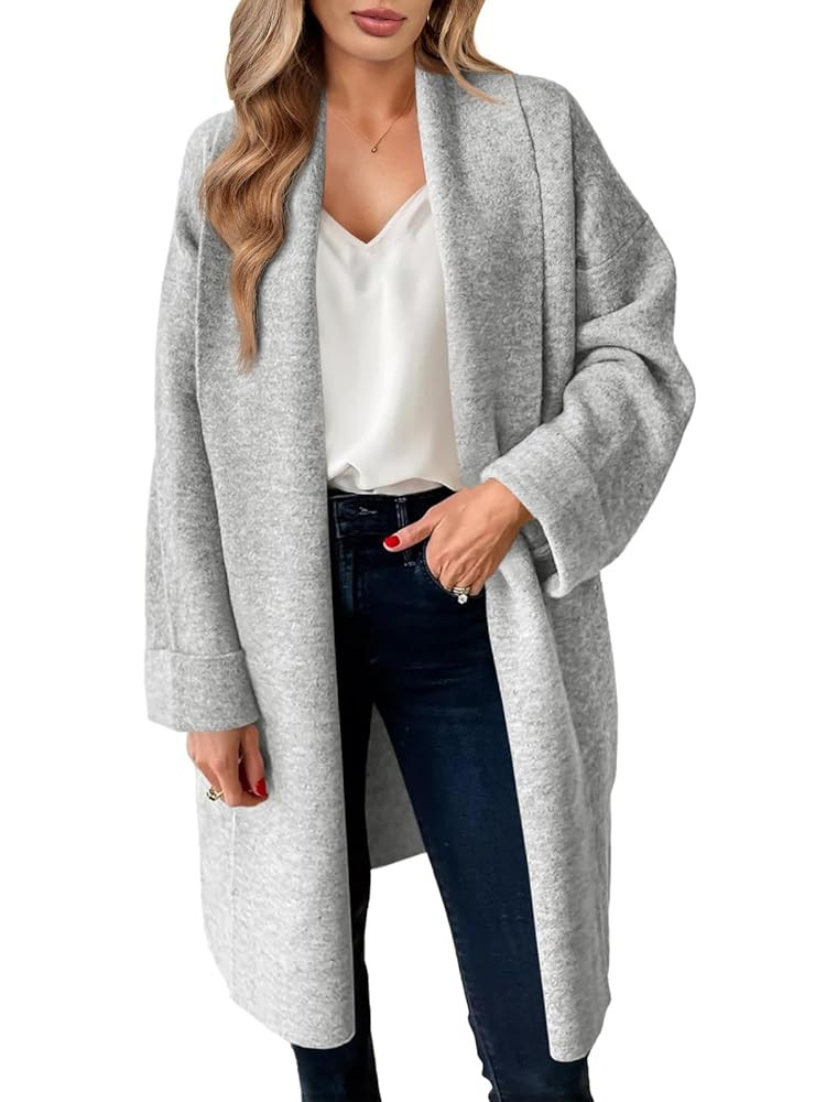 Saodimallsu Womens Long Cardigan Sweaters Chunky Open Front Oversized Slouchy Knit Fall Trendy Co... | Amazon (US)