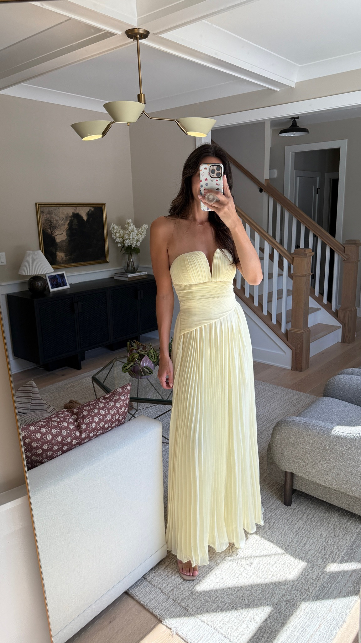 Wear g the small. I’d say it runs a tad small. I am 5’10. @Lulus 

Wedding guest dress, yellow dress, lulus, black tie,

#LTKTall #LTKootd