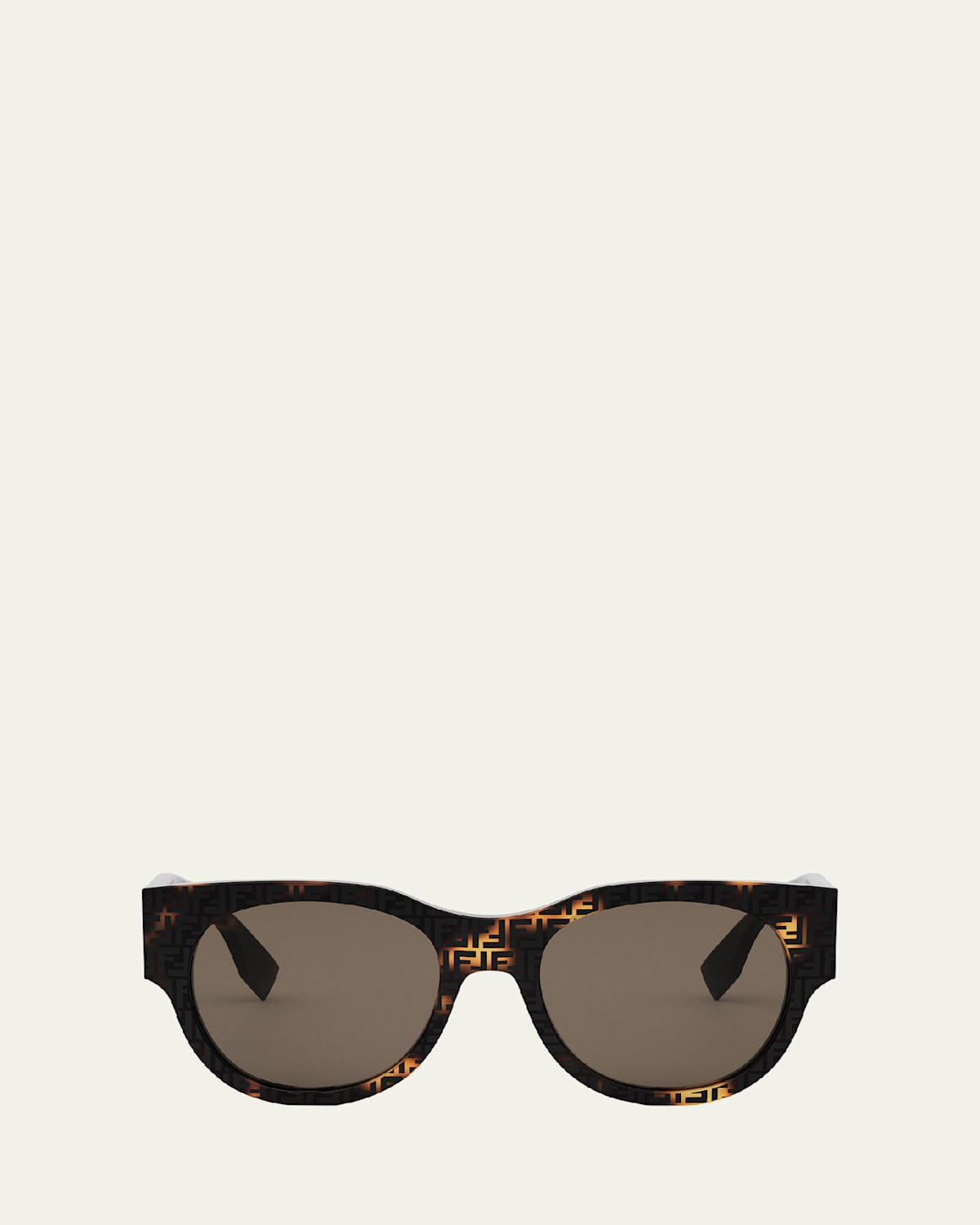 Baguette Logo Round Acetate Sunglasses | Bergdorf Goodman