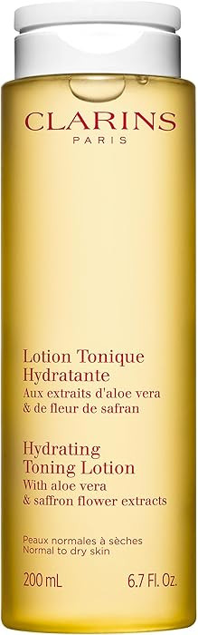Clarins Hydrating Toning Lotion 200ml | Alcohol-Free Toner with Aloe Vera & Saffron Extracts | Re... | Amazon (UK)