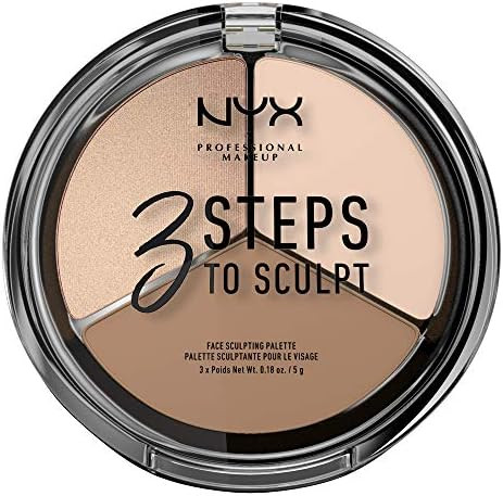 NYX PROFESSIONAL MAKEUP 3 Steps to Sculpt, Face Sculpting Contour Palette - Fair | Amazon (US)