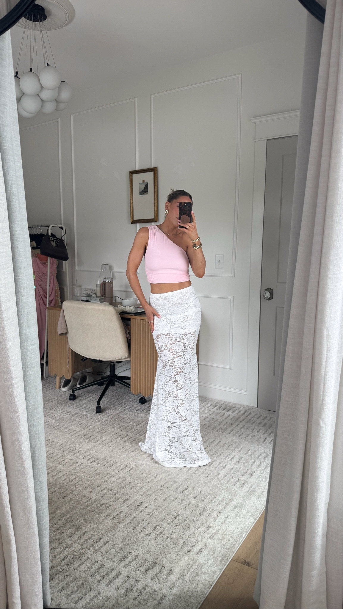 Coastal romance vibes 🤍✨ This white lace mermaid skirt is giving summer elegance! 
TTS and I’m wearing a size 2!! 

Beach Bachelorette
White Lace Maxi 
Vacay Outfit  


#LTKWedding #LTKSeasonal #LTKFindsUnder100