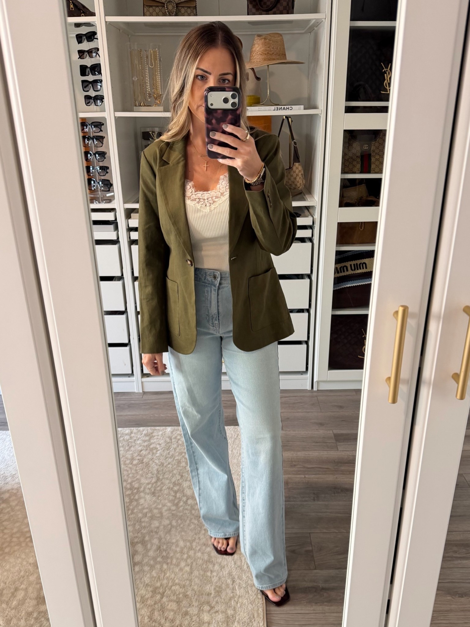 Wearing size small in the blazer and top and size small long in the denim.

#LTKootd #LTKgrwm #LTKmomlife