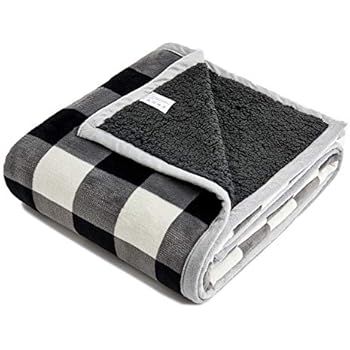 FFLMYUHUL I U Sherpa Ultra Plush Super Soft Lightweight Throw Blanket Cozy Cabin Geometric Plaid ... | Amazon (US)