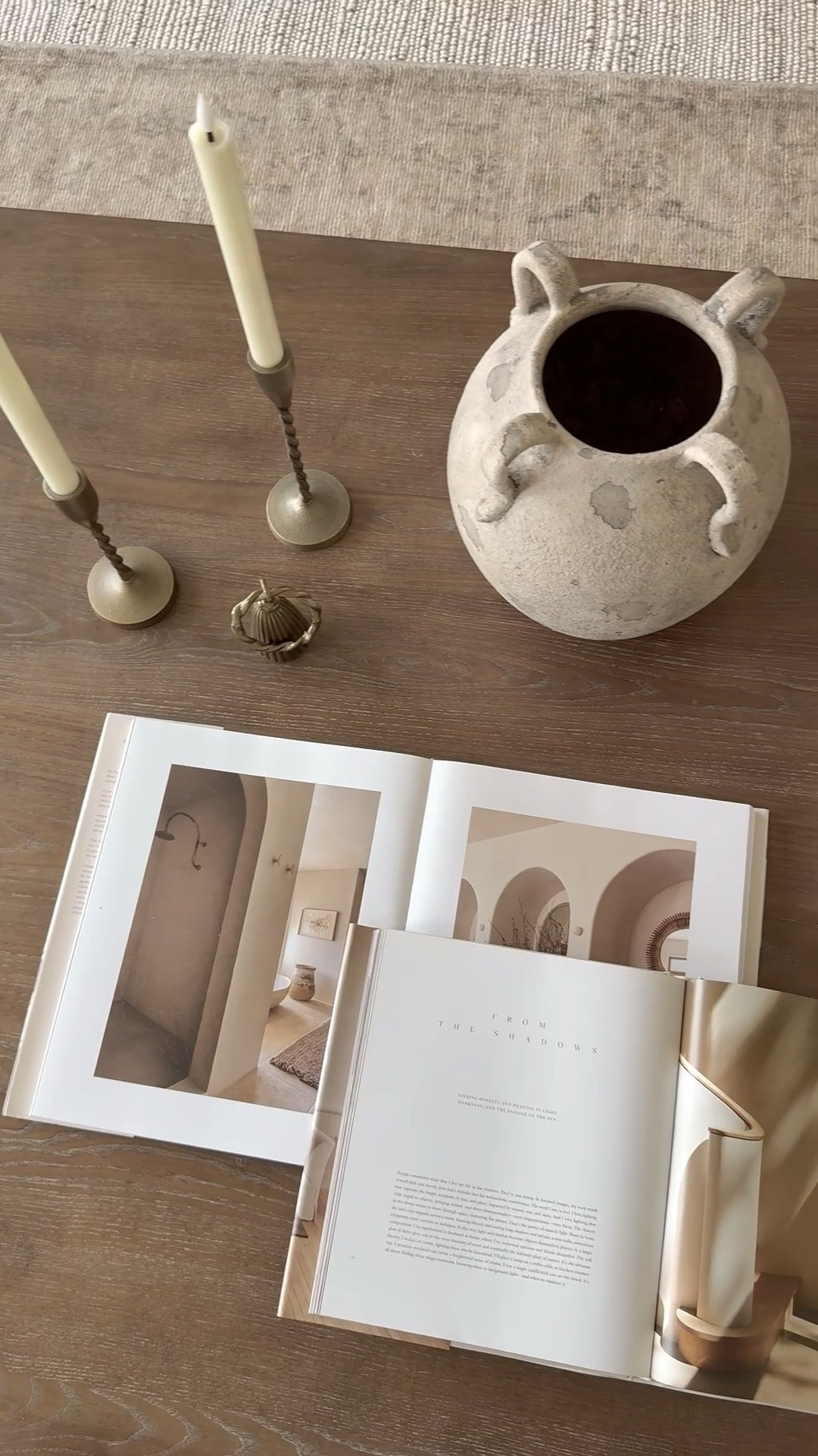 Easy Coffee Table Styling

Taper candles, oversized vase, small grouping on a coffee table book, and two open coffee table books

Modern Organic | Home Decor | Coffee Table Decor | Coffee Table Design | Interior Decor | Home Styling | Design Tips
•
•
🤎 Share and follow House.on.TeelHill for more home design and styling! 
•
•
#homedesign #homeinspiration #homestyling #livingroomdesign #livingroomstyling #transitionalstyle #transitionaldesign #transitionaldecor #interiorstyling #interiordesign #coffeetable #interiorsforall #interiors123 #neutrals #neutraldesign #neutralstyling #greenery #homeaesthetics #ａｅｓｔｈｅｔｉｃｓ #handmademodernhome #modernorganic #amazonhome #homedecor #amazonhomefinds #decorfinds #organicmodernhome #springdecor #designtips #ltkhome #springgreenery

#LTKHome #LTKSaleAlert #LTKSeasonal