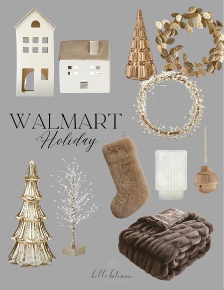 Walmart Holiday Favorites. Gold, White House’s, wood ornaments, Pearl decor, fur blanket, fur stocking, wreaths. 

#LTKHoliday #LTKSeasonal #LTKhome
