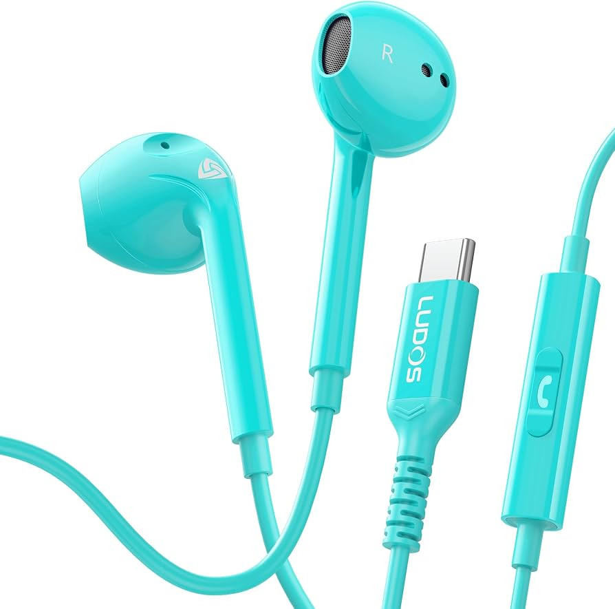 LUDOS Zenith USB C Headphones for iPhone 17 16 15 Pro Max Plus Air iPad Pro Air, 5 Years Warranty... | Amazon (US)