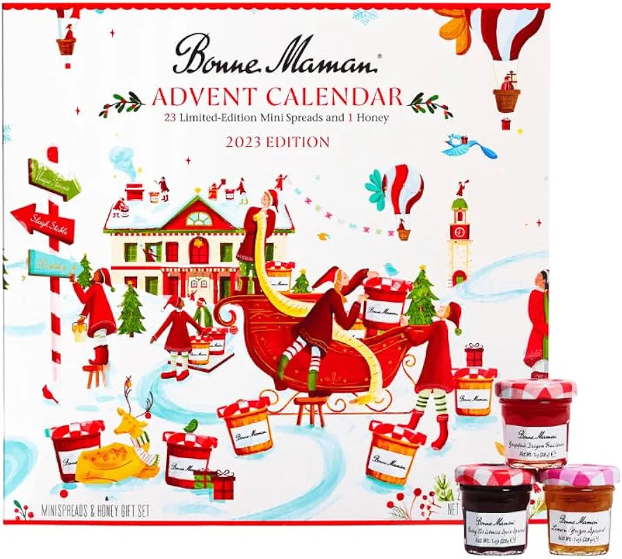 Bonne Maman 2023 Limited Edition Advent Calendar, 23 Mini Spreads and 1 Honey | Amazon (US)