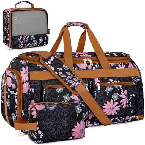 Convertible Garment Duffel Bags for Travel - Carry on Garment Duffle with Toiletry Bag Storage Ba... | Amazon (US)