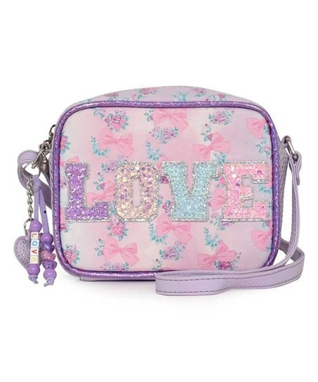 Lavender Tie-Dye 'Love' Bows Crossbody Bag | Zulily