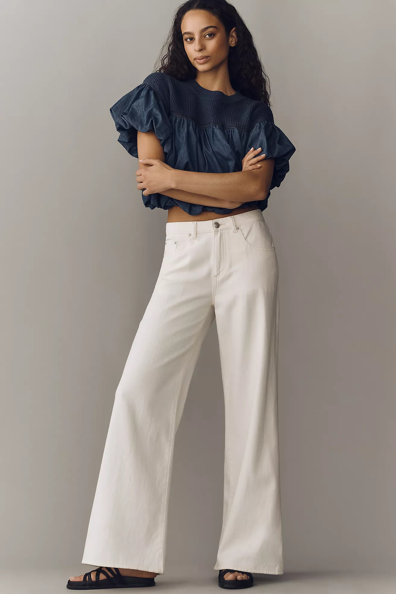 DL1961 Alex Baggy Low-Rise Wide-Leg Jeans | Anthropologie (US)