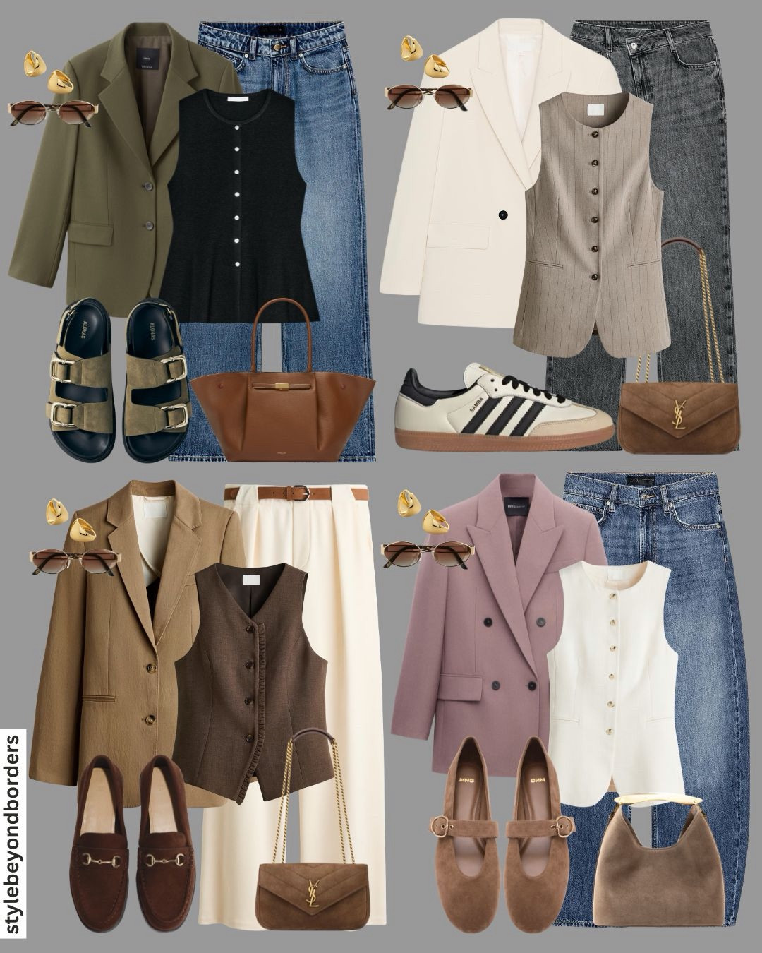 Blazer outfit styling for spring 🌸🙋🏻‍♀️✨


Tags: khaki blazer, double breasted blazer, black knitted vest, being blazer, single breasted blazer, white vest, brown waistcoat, adidas sambas, suede loafers, sude ballerinas, DeMellier bag, H&M, Zara., Mango everyday spring outfit casual outfit chic outfit office outfit

#LTKworkwear #LTKjeans #LTKstyletip