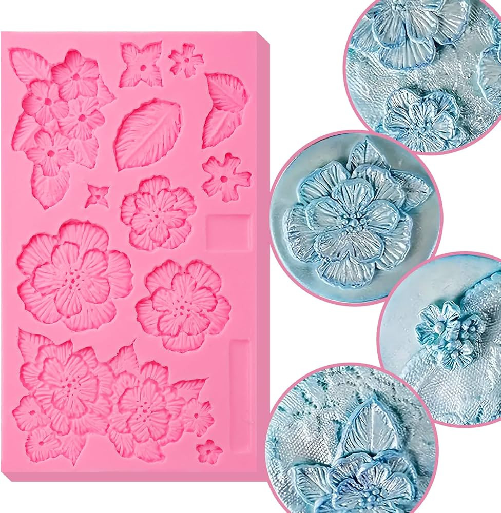 Rose Vine Lace Silicone Mold, European Relief Fondant Mold for Cake Decorating, Valentine's Day, ... | Amazon (US)