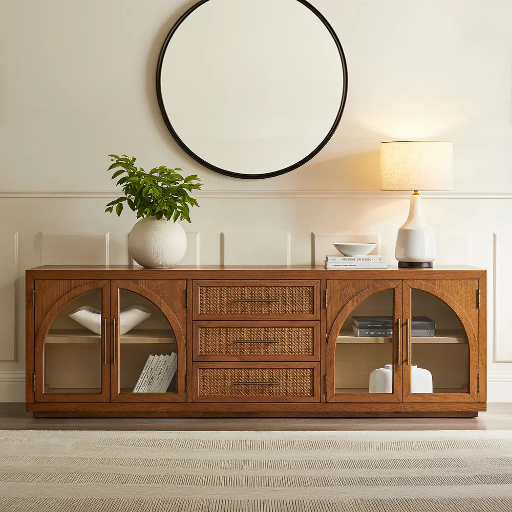 Valborg 80" MCM Oak Media Console | Hernest