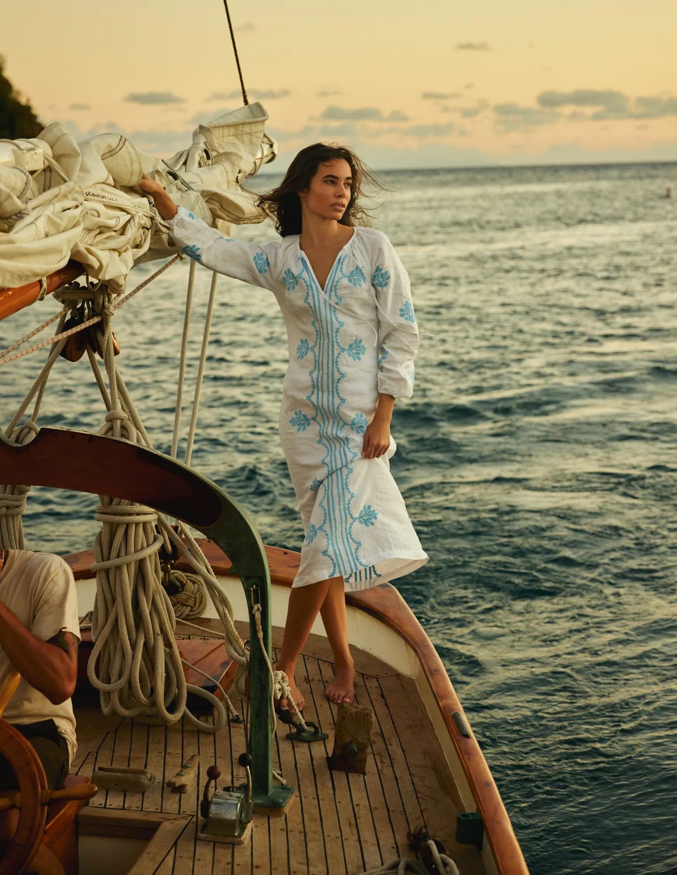 Embroidered Belted Linen Dress | Boden (US)