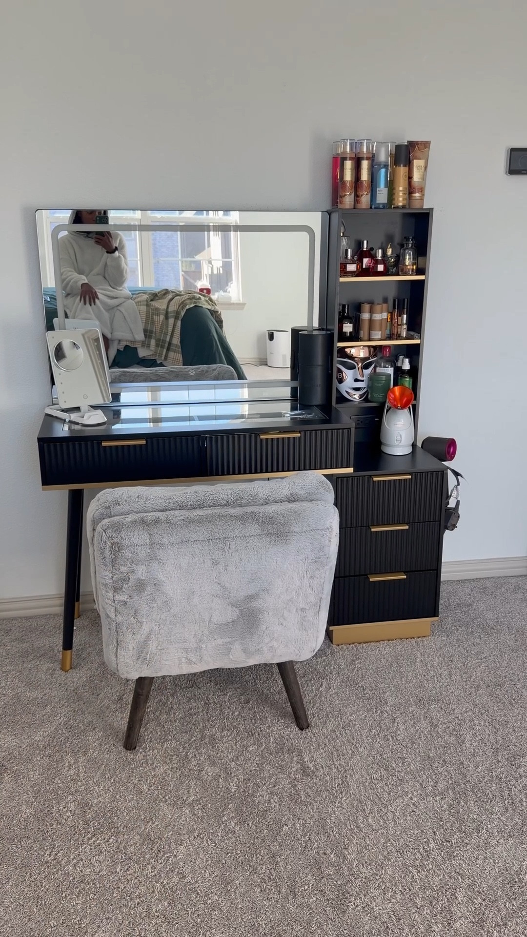 Came across this cute vanity on Wayfair. I love how it came out, it has a ton of storage, good quality, and looks great! It also comes in white. This exact vanity will be listed on this post 🤍

#LTKHome #LTKBeauty #LTKvlog