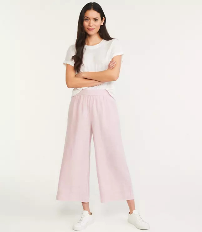 Lou & Grey Wide Leg Linen Pants | LOFT | LOFT