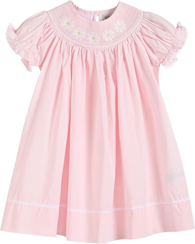 Lil cactus Baby and Girls Smocked Bishop Dress | Amazon (US)