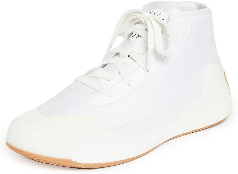 adidas by Stella McCartney Women's Asmc Treino Mid Sneakers, Ftwwht/Owhite/Pearos, White, 8 Mediu... | Amazon (US)