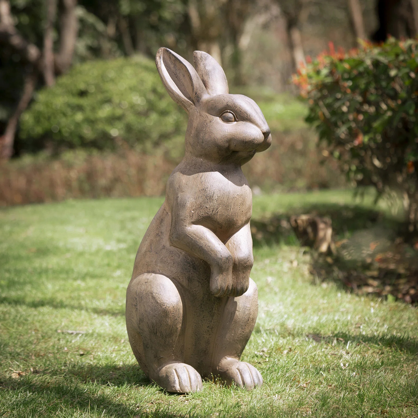 Zachary MGO Standing Rabbit Garden Statue | Wayfair North America