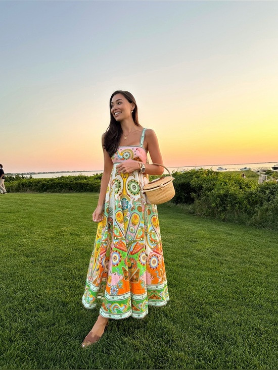 Alemais Sleeveless Paisley Maxi Dress in Green, Orange, Pink, Cream | Poshmark
