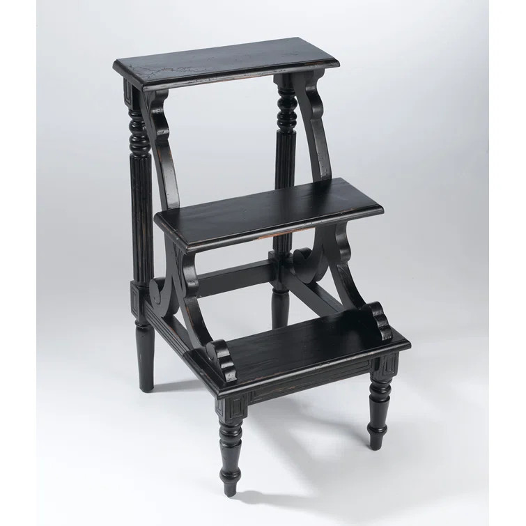 Library 3 Step Wood Step Stool | Wayfair North America
