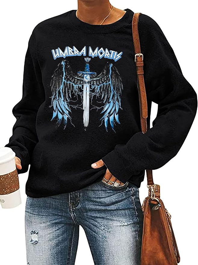 KNEYATTA Umbra Mortis Hunt Sweatshirt Women Funny Novel Sweatshirt Pullover Bookworm Novelty Grap... | Amazon (US)