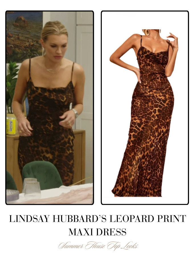 Lindsay Hubbard's Leopard Print Maxi Dress 

 