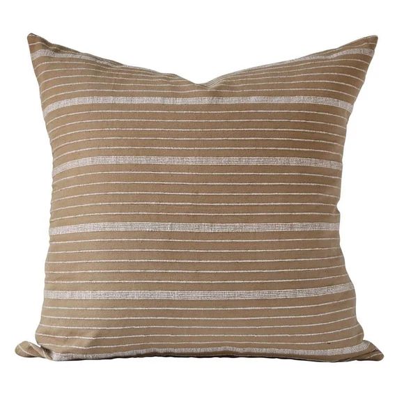 READY TO SHIP 12x18 Kufri Cusco Stripe Designer Pillows in Sand // Striped Pillows // Modern Boho... | Etsy (CAD)