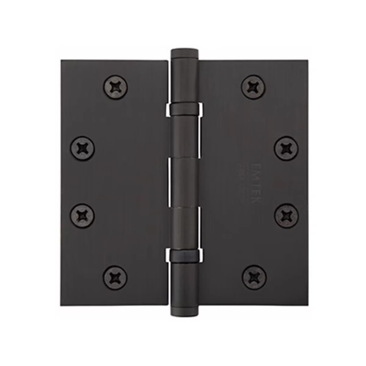 Emtek 94014US19 Pair of 4" x 4" Square Steel Heavy Duty Ball Bearing Hinges Flat Black Finish | Wayfair North America