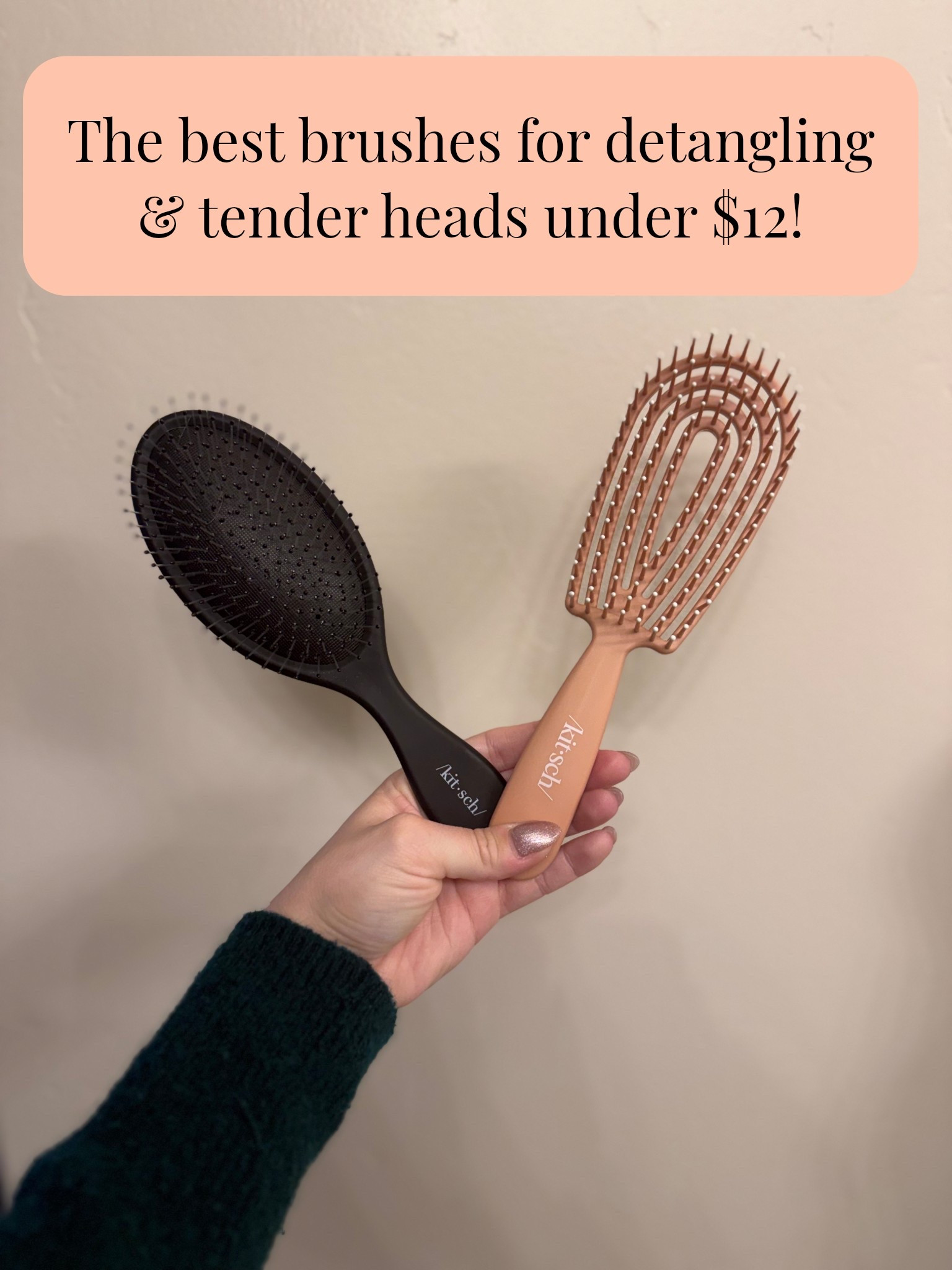 I’ve been trying these brushes out for my tender head and omg I’m in love! 
I also have Kitschs’ microfiber towel which is also amazing. 😍

#LTKgrwm #LTKmorningroutine #LTKselfcare