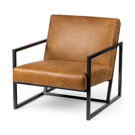 17 Stories Letcher 71.75Cm Wide Top Grain Leather Armchair | Wayfair North America