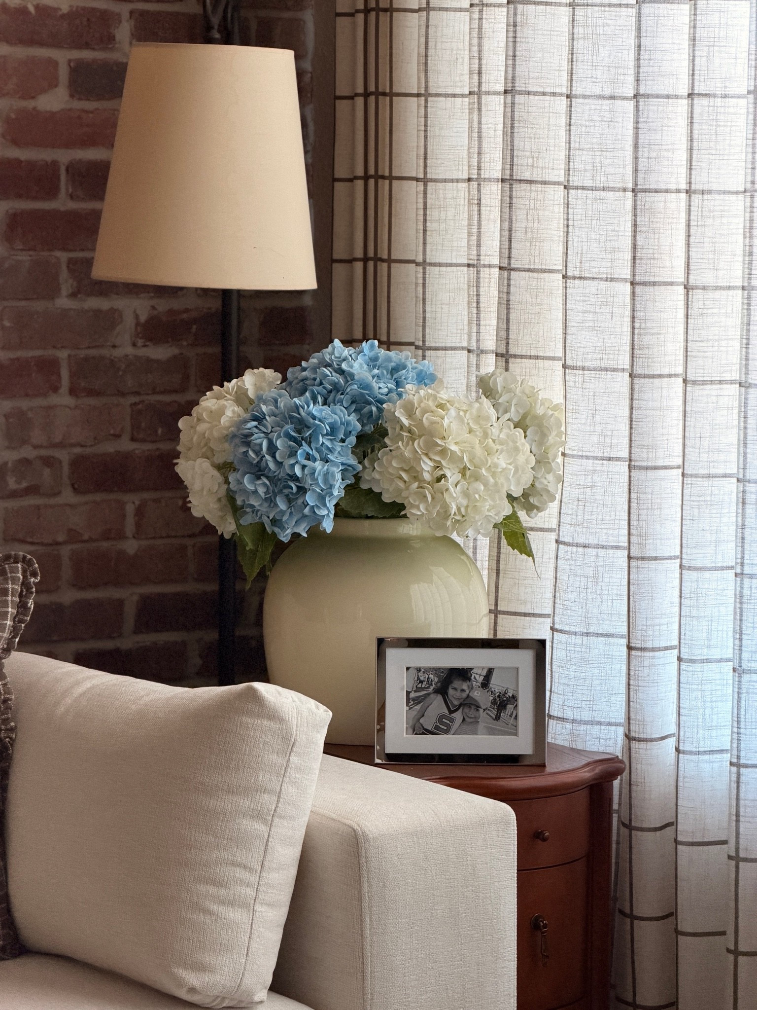 Cozy corner, curtains, hydrangeas, vase, stems, picture frames, floor lamp, game room,

#LTKmomlife #LTKHome #LTKSaleAlert