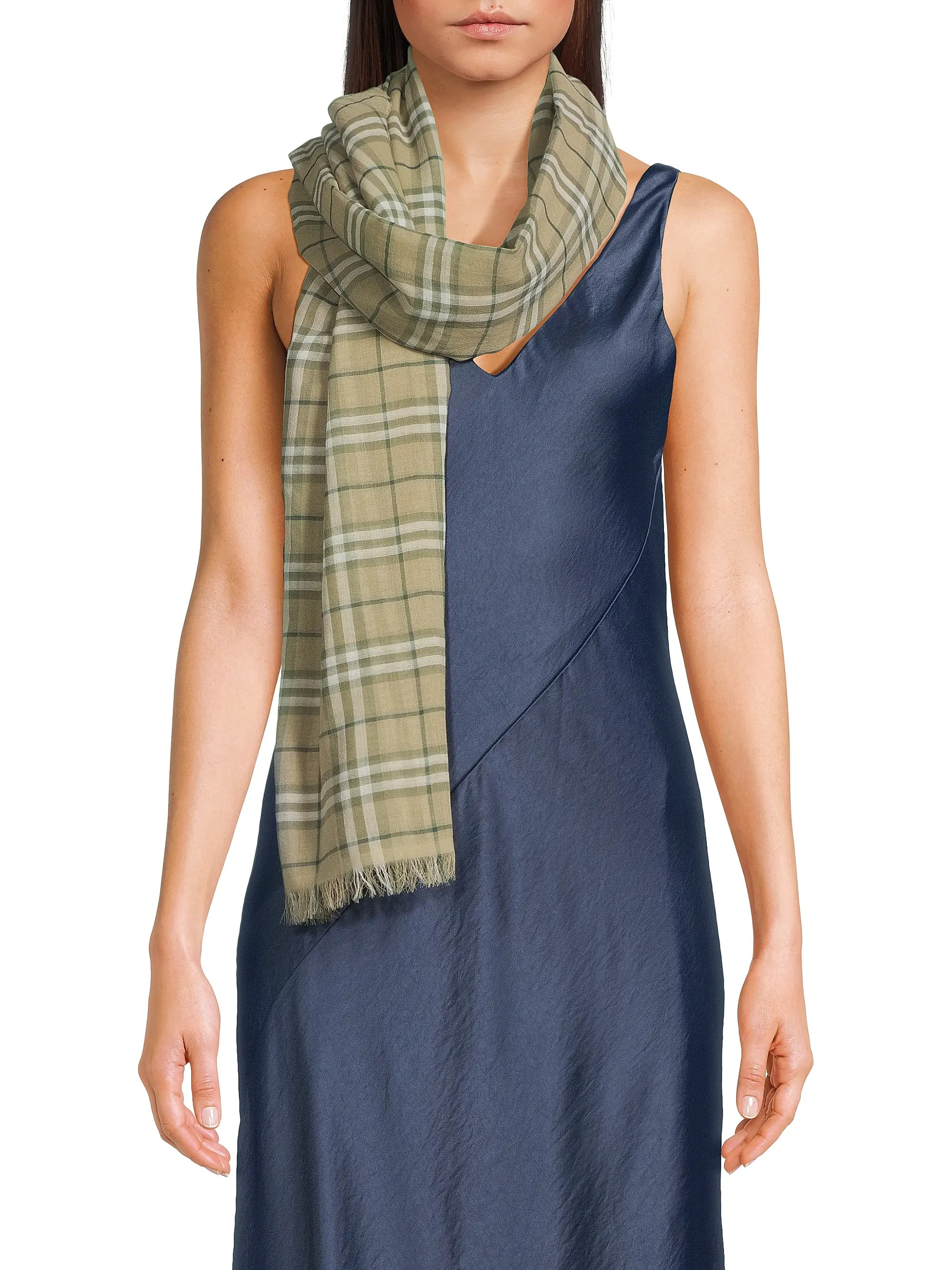 Check Cotton Scarf | Saks Fifth Avenue