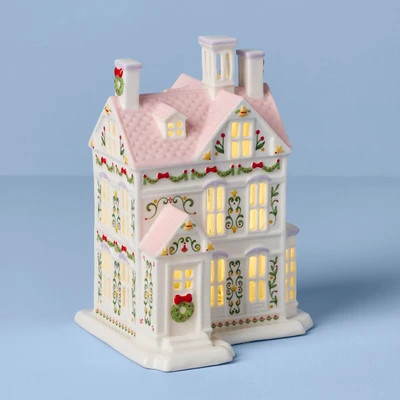 Lenox Holiday Village Lit Christmas House Figurine | Lenox