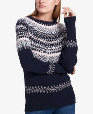 Tommy Hilfiger Fair Isle Sequin-Embellished Sweater, Created for Macy's | Macys (US)