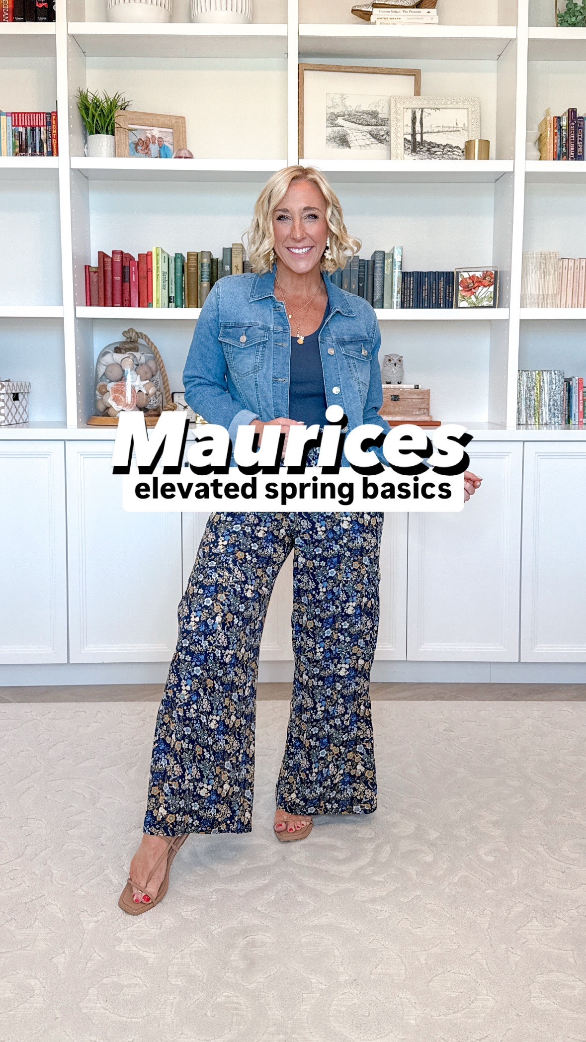 Elevated spring basics from @maurices (AND most are on sale!)
1. Printed Palazzo Pant - size small, short. 30% off.
2. 24/7 U Line Tank Top - size small. 30% off. 
3. Denim jacket - size small. Now $25!
4. Patch Pocket Wide Leg Cropped Jean - size 4. 30% off. 
5. 24/7 Floral Crew Tee - size small. 30% off. 
6. Twill Bomber Jacket - size small. 
7. Flutter Sleeve V-neck Midi Dress - size small 
8. Cloud Scuba Crew Neck Tee - size small. 
9. Cloud Scuba Wide Leg Sweatpant - size small. 30% off. 
10. Shawl Collar Scuba Cardigan - size small. 
11. 24/7 Jacquard Striped Short Sleeve Tee - size small. 30% off.
• all jewelry linked & BOGO 50% off.

#mauricespartner
#discovermaurices 
#maurices 

#LTKWatchNow #LTKSeasonal #LTKSaleAlert
