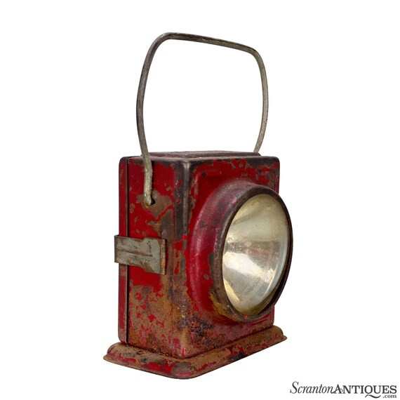 Vintage Train Railroad Coal Miners Red Lacquered Lantern Lamp - Etsy | Etsy (US)