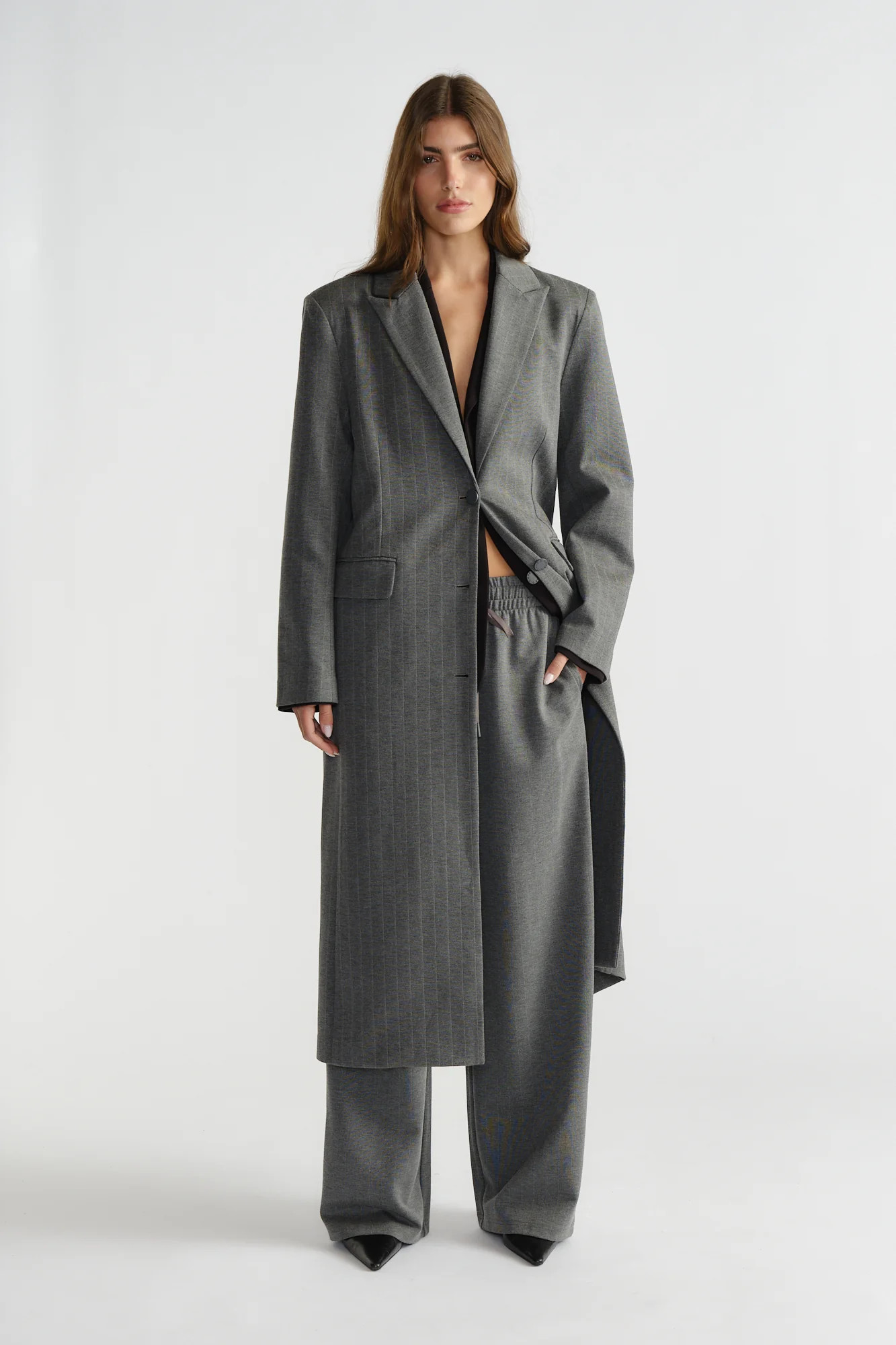 D-Luxe Pinstripe Pant - Charcoal | DECJUBA