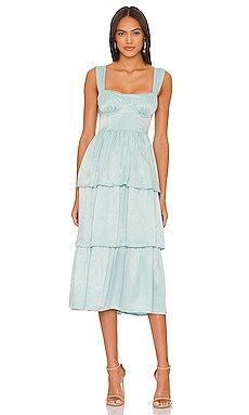 WeWoreWhat Corset Midi Dress in Baby Blue from Revolve.com | Revolve Clothing (Global)