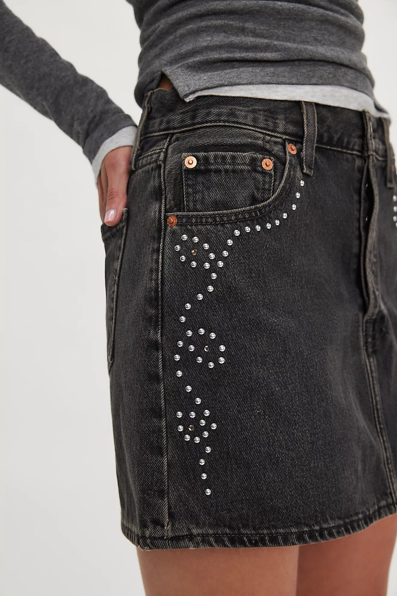 Levi's Icon Bejeweled Skirt | Free People (Global - UK&FR Excluded)